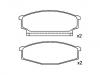 Bremsbelagsatz, Scheibenbremse Brake Pad Set:41060-T7891