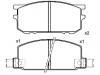 Bremsbelagsatz, Scheibenbremse Brake Pad Set:72519-1110