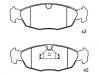 Bremsbelagsatz, Scheibenbremse Brake Pad Set:90 349 447 8